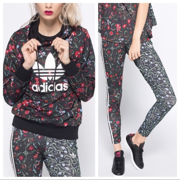 womens adidas leggings and hoodie
